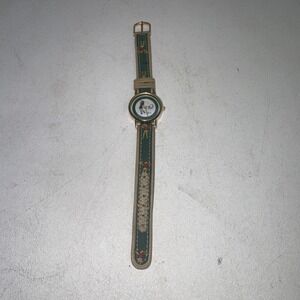 Quemex Quartz Wrist Watch Golf Green Strap Mens / Womens Needs New Battery